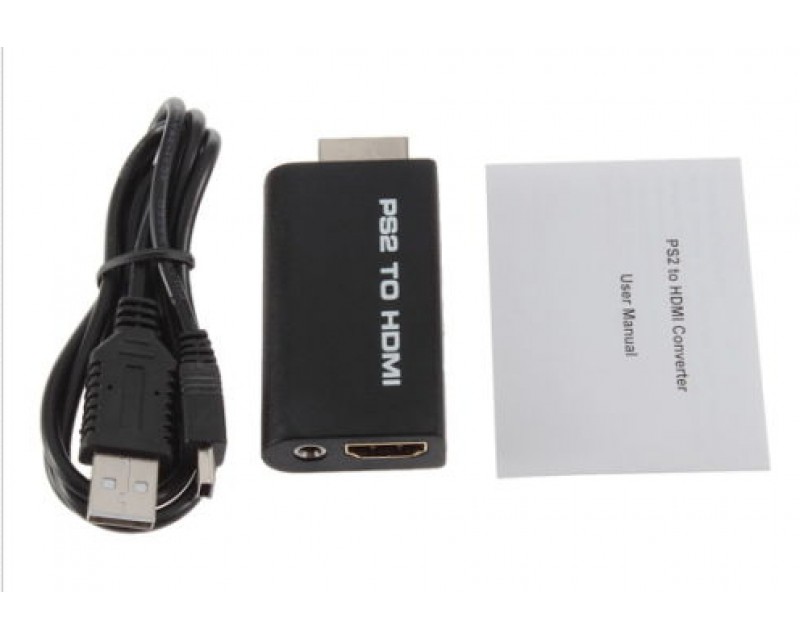 PS2 to HDMI Audio Video Converter Adapter with 3.5mm Audio Output
